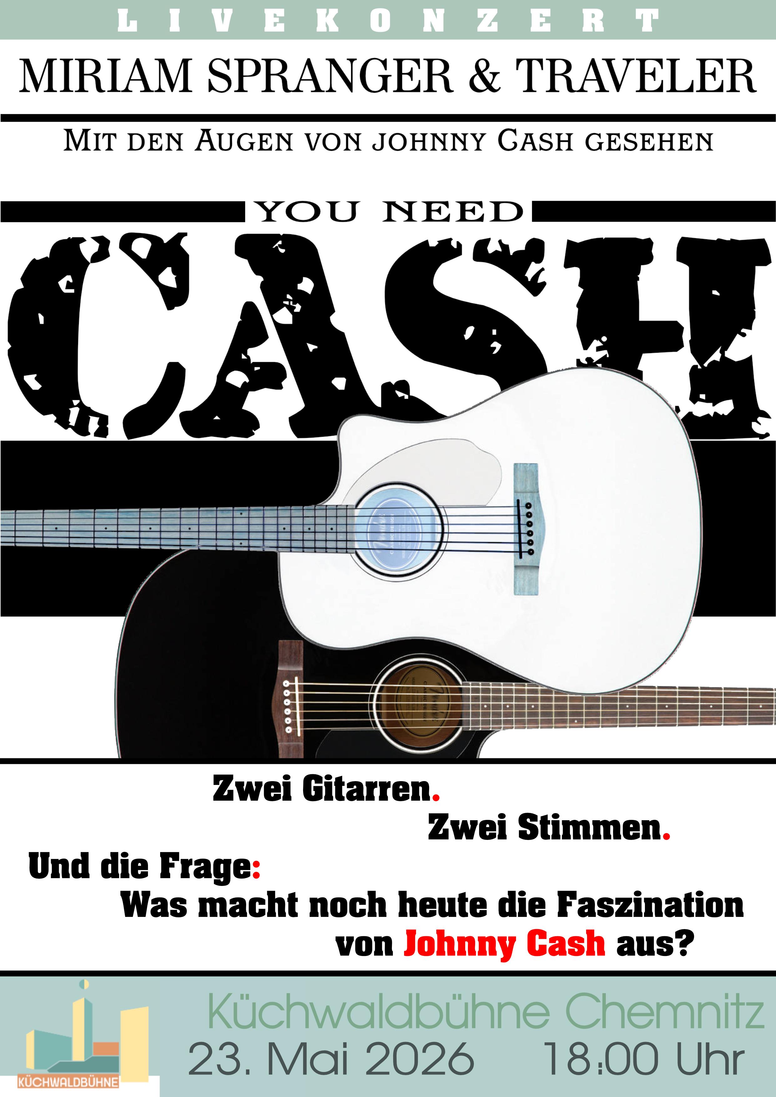 Plakat Livekonzert You need Cash